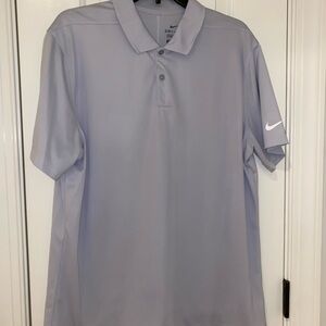 Nike Gray Performance Polo Shirt Athletic Fit